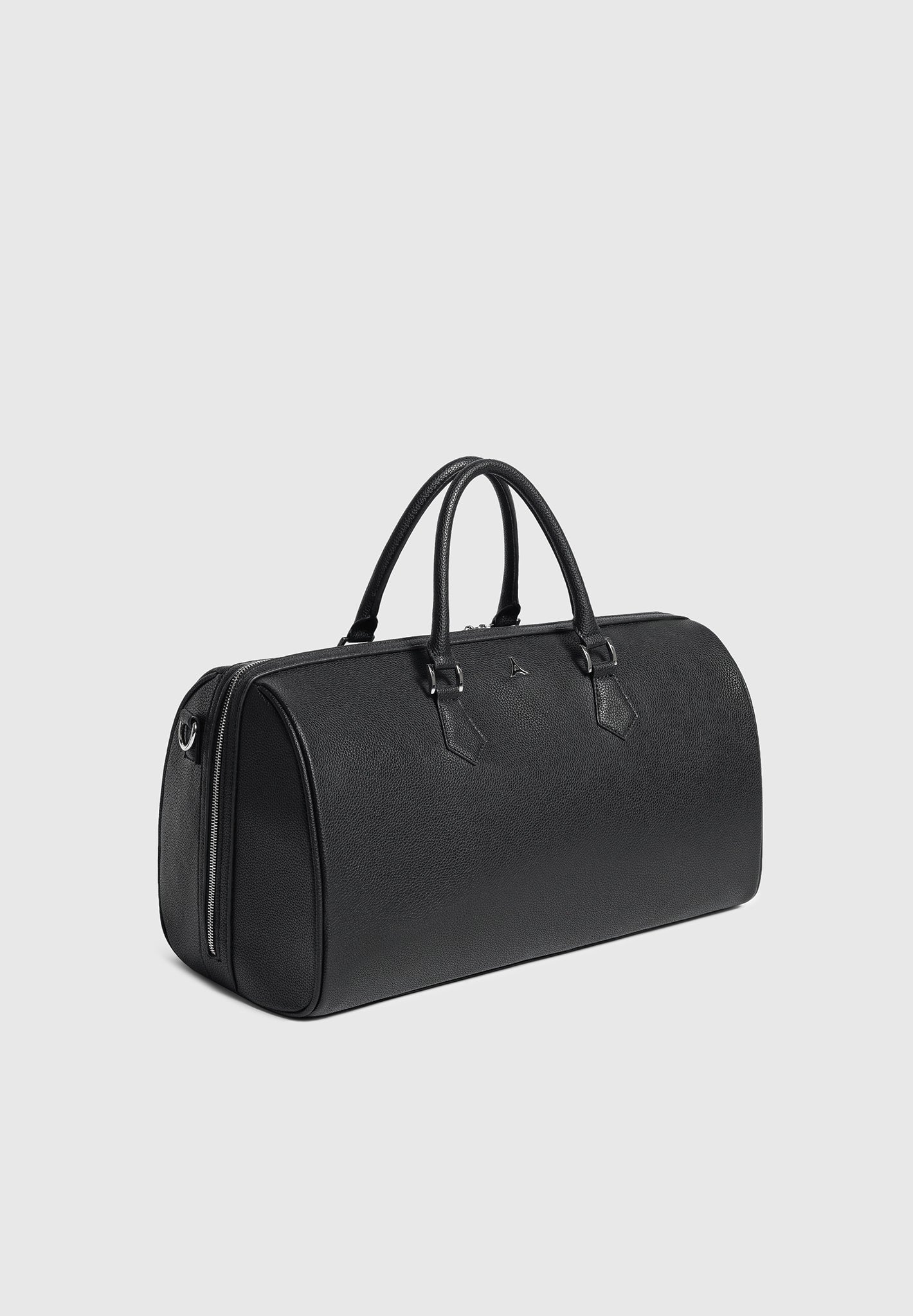 AC001 leather travel bag in black