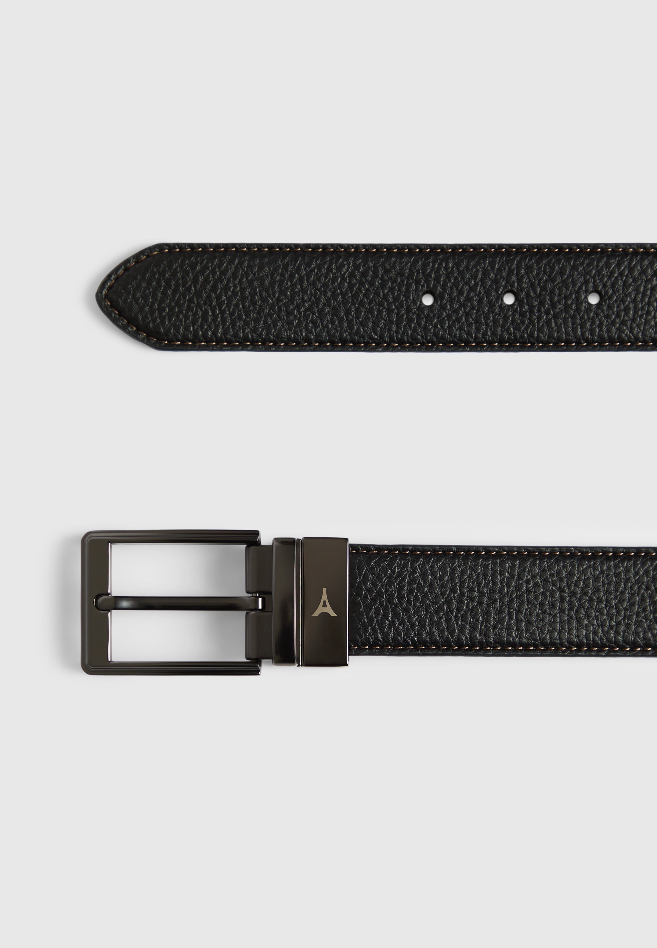 Rafael reversible leather belt in black and brown
