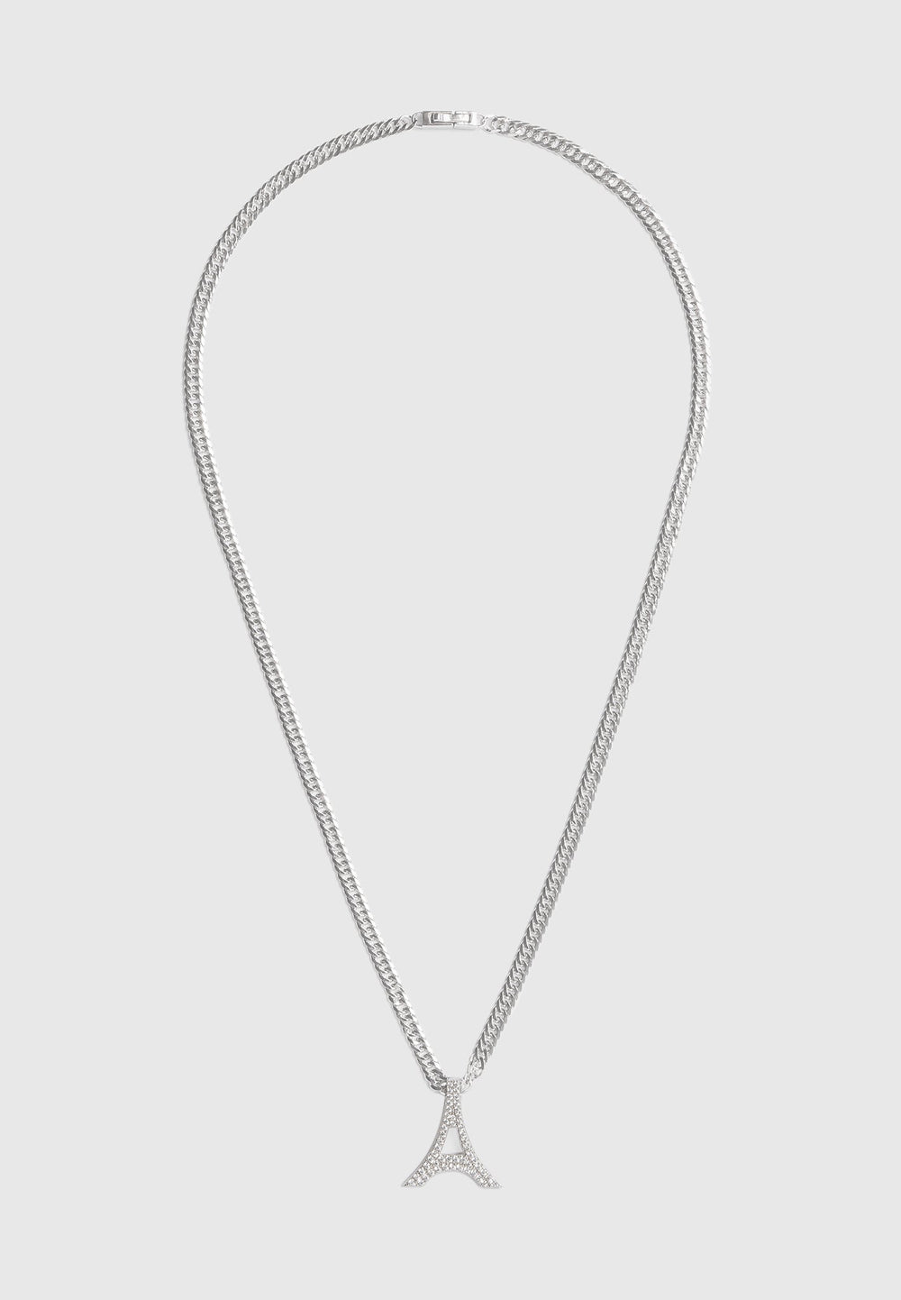 Iced Eiffel pendant necklace