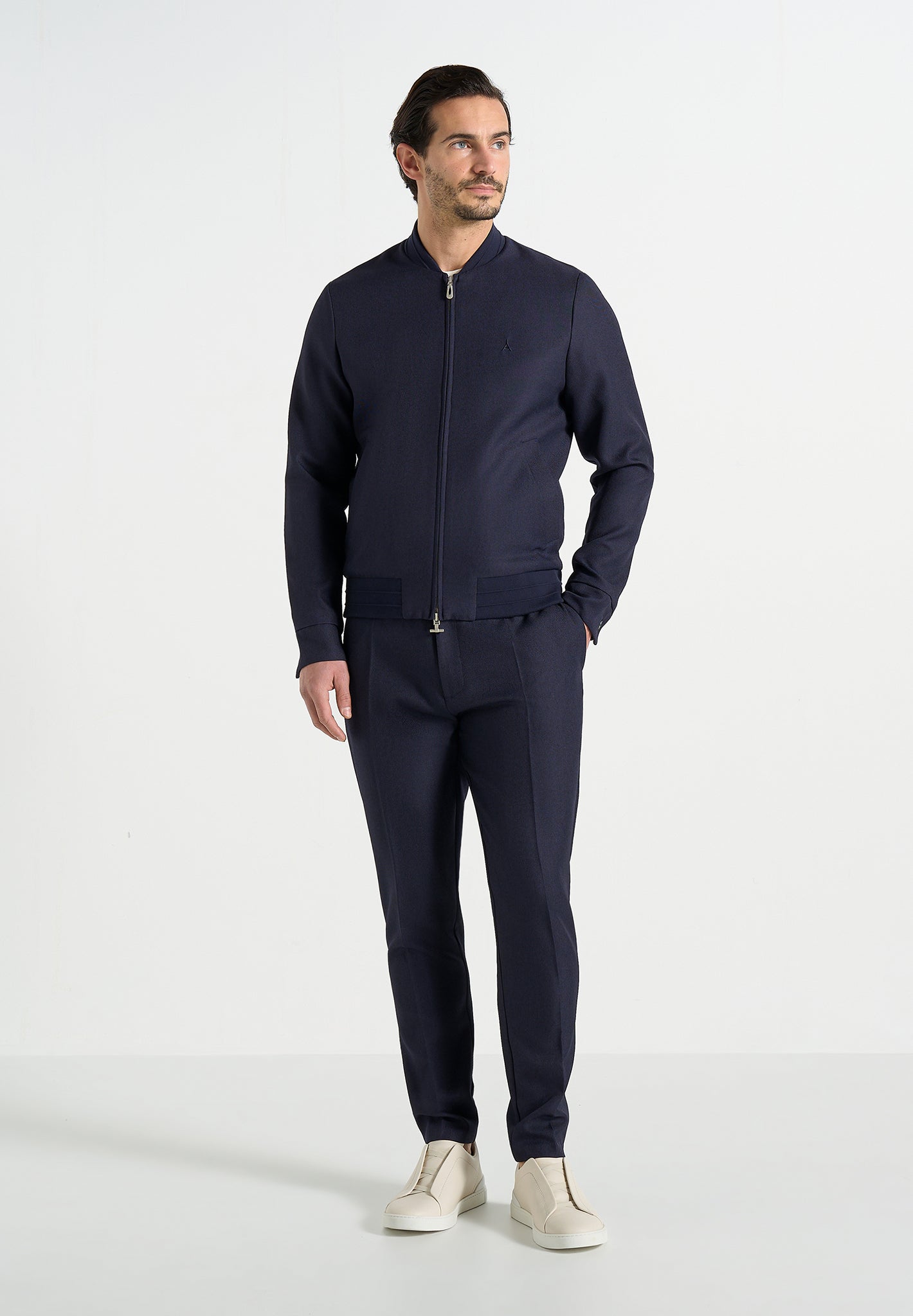 Sami Tailored Bomber Jacket in navy