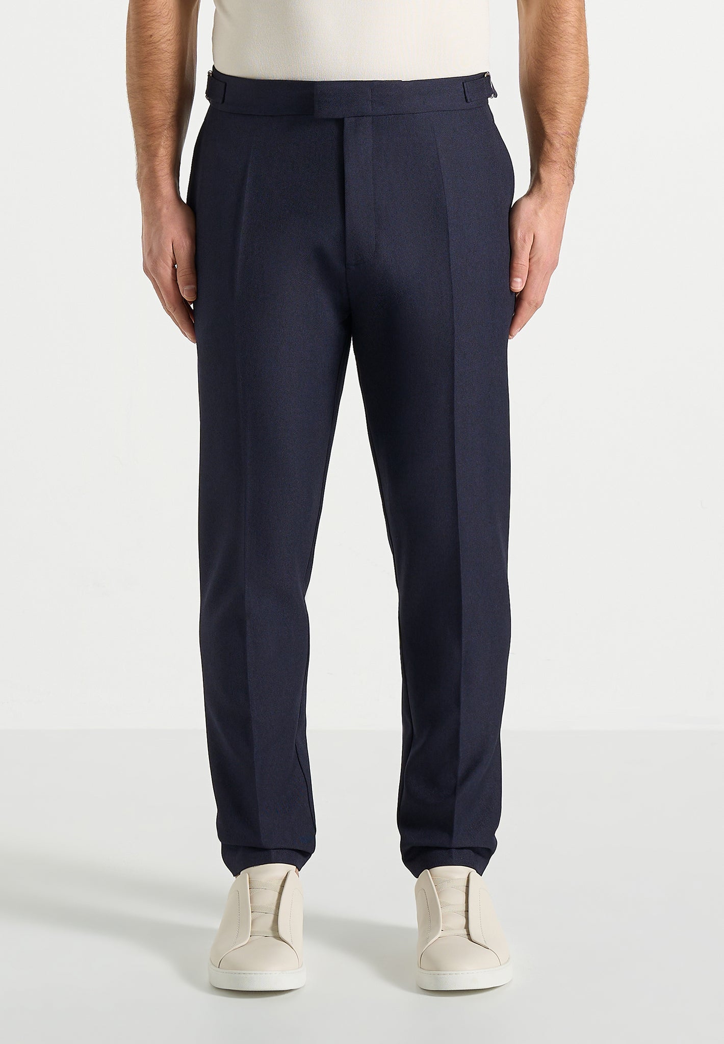 Hubert Slim Fit Tailored Trousers in navy